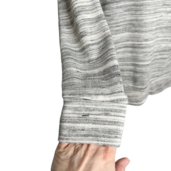 Moa Moa Gray Space Dye Embellished Tie Open Back Knit Blouse - Picture 3 of 12